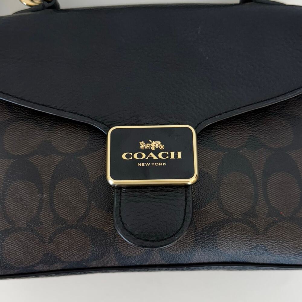 Coach Pepper Satchel In Signature Canvas Leather … - image 4